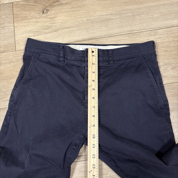 Lacoste Regular Fit Chinos Men Navy Blue Cotton Casual Dress Pants Size 32 Waist - Picture 4 of 10